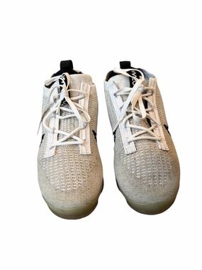 Nike Kids Sneakers White and Black Knit Shoes